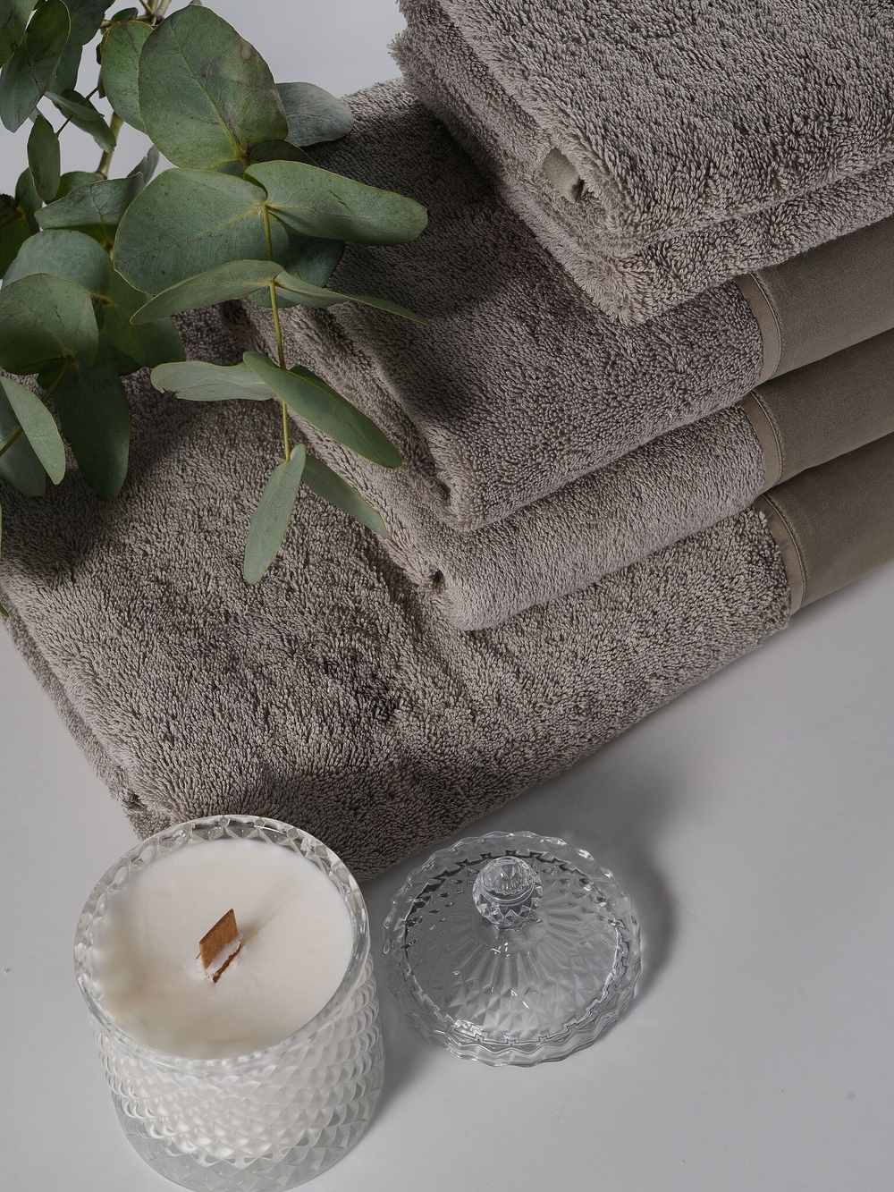 Набор полотенец 5шт Claire Batiste Atelier Brise теплый серый