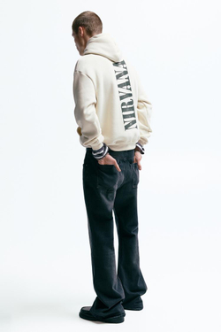 PULL&BEAR Толстовка с капюшоном Nirvana, белый