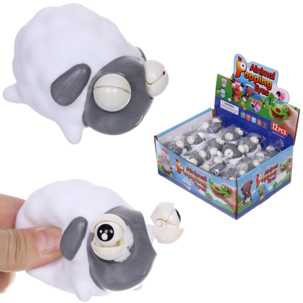 Игрушка «Овечка» пучеглазик, 8 см СТИКЕР НА ВЛОЖЕНИЕ