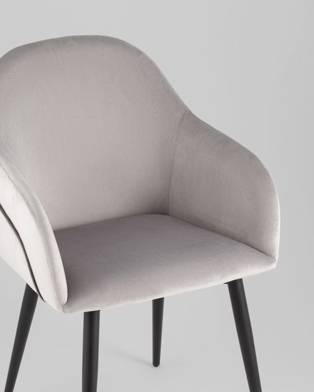 Стул Новел New велюр светло-серый