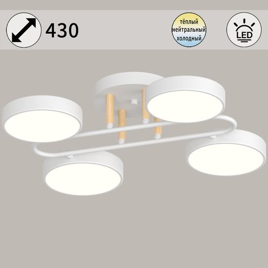 03322-0.3-04 WH+WOOD светильник потолочный