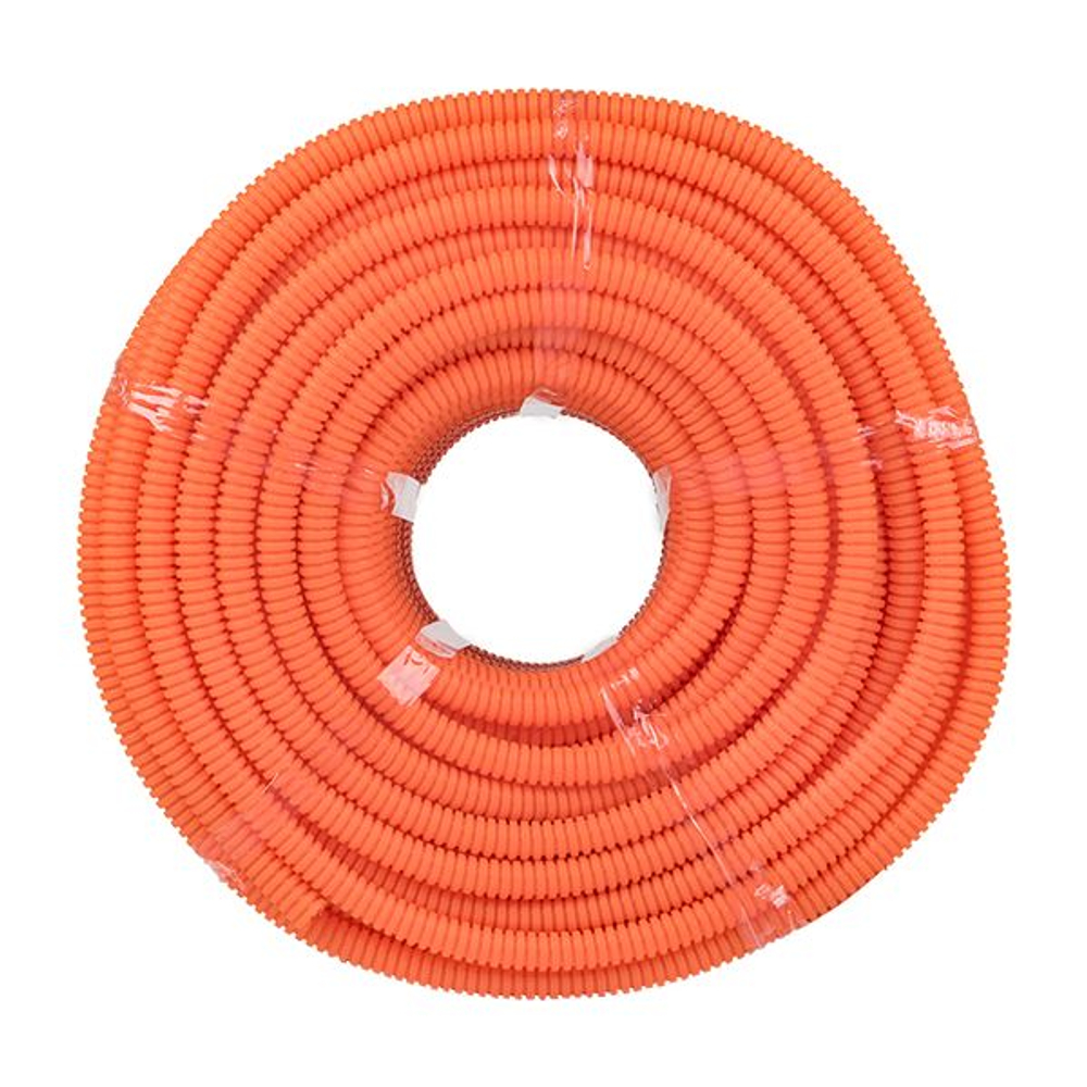 Труба гофр. ПНД с протяжкой d16 мм (100 м) оранжевая EKF-Plast (100.00 шт.)
