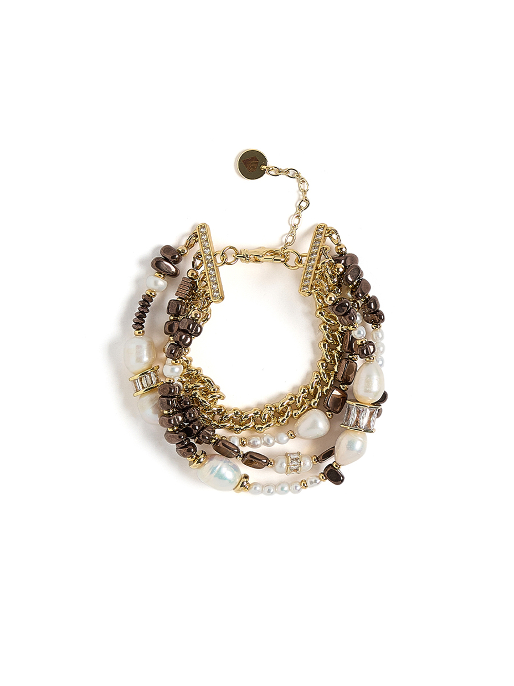 Браслет "Hematitte Pearl Marriot" Gold