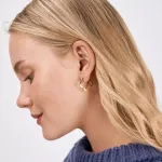 Серьги Четырёхлистник позолота