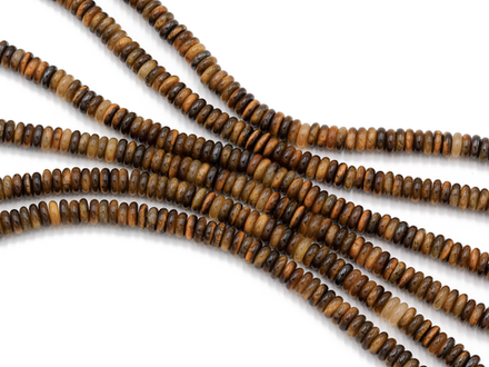Нить бусин из тигрового глаза 6,5мм, рондель