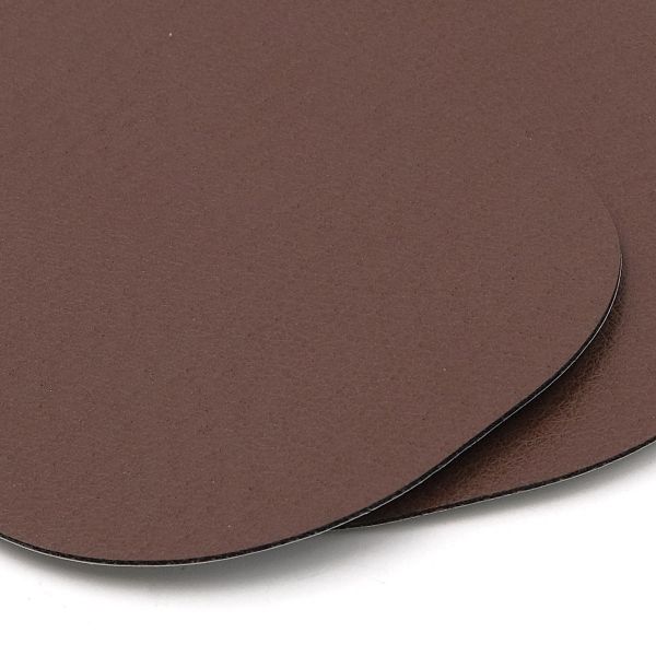 Заплатка термоклеевая кожа искусственная 100x140мм (коричневый (brown)), AZ05, 2 шт
