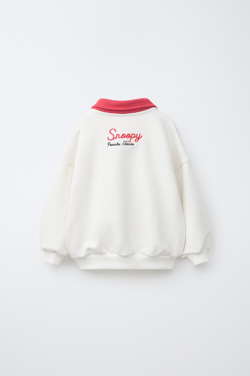 ZARA ТОЛСТОВКА-ПОЛО С ВЫШИВКОЙ SNOOPY PEANUTS™, ЭКРЮ