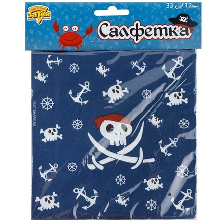 Салфетка Пиратский Остров 33см 12шт/G