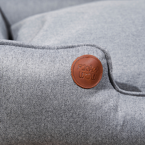 Лежанка из рогожки, серый Rachel WOW