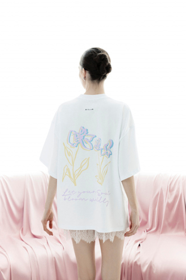 «Bloom wildly» Футболка унисекс с цветочным принтом