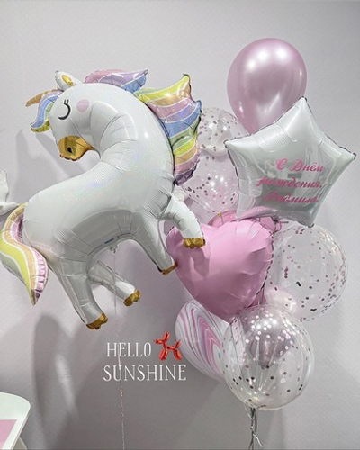 Набор шаров Белый Единорог