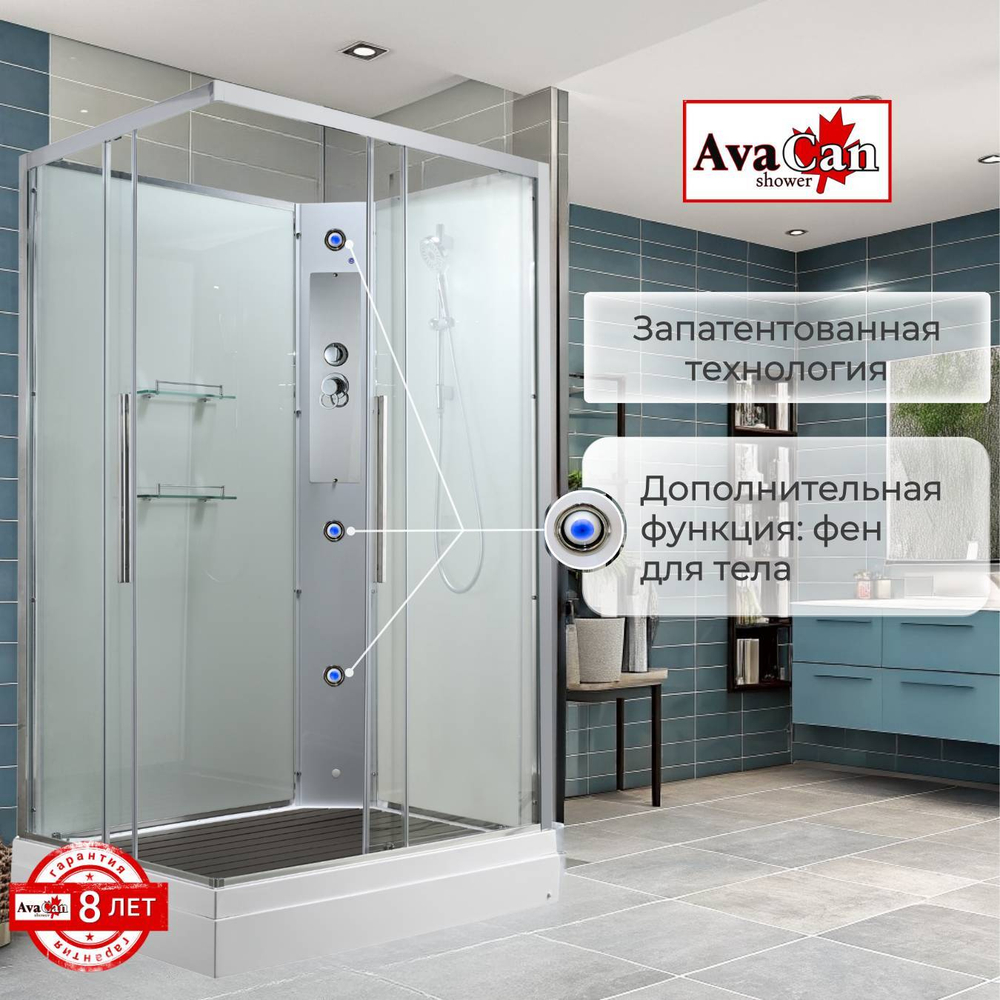 Душевая кабина AvaCan K2012N без крыши