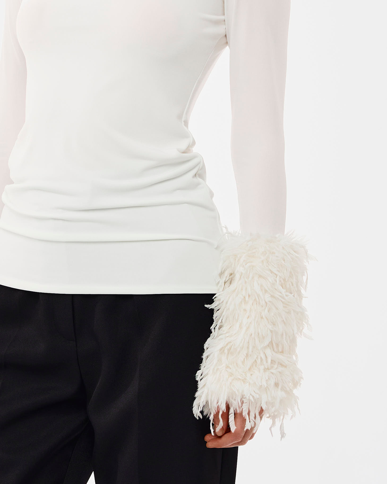 Лонгслив Minou (Мину) белый