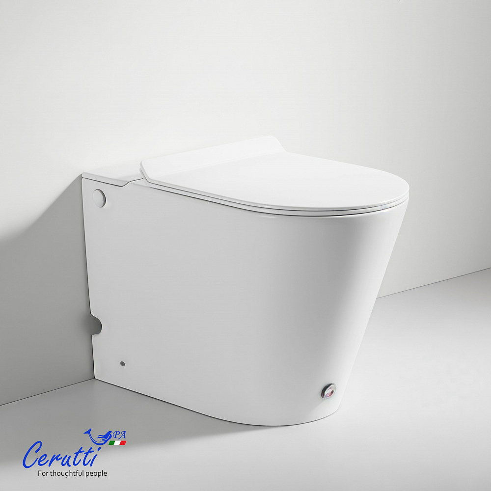 Унитаз приставной Ceruttispa АРГЕНТЕРА (ARGENTERA) Pulse CT7267 с функцией импульсного смыва (600х350х410)
