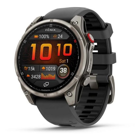 Garmin Fenix 8 Pro 47 мм Amoled Sapphire Titanium with Graphite/Black Silicone Band (010-03198-10)