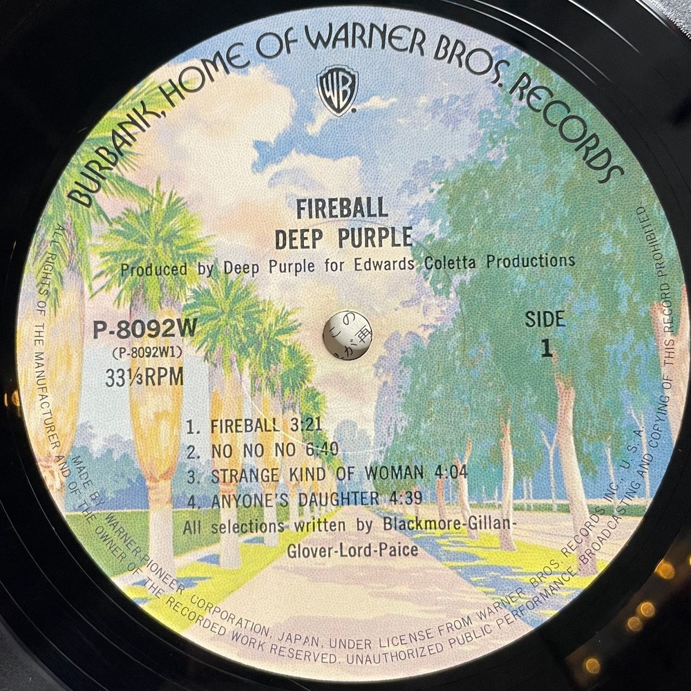 Винтажная виниловая пластинка LP Deep Purple Fireball (Japan 1974) (No Obi) Strange Kind Of Woman