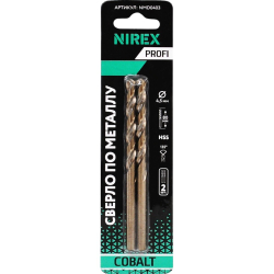 Сверло NIREX Profi по металлу Cobalt 4.5*80 мм NMD0403 (2шт в упак)