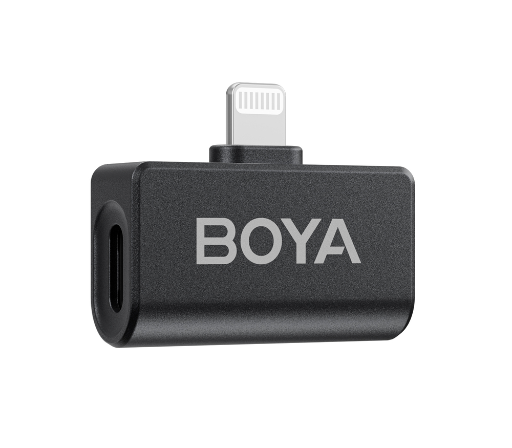 Беспроводной петличный микрофон Boya Omic-D, двухканальный, 2.4 ГГц, TX+TX+RX, Lightning