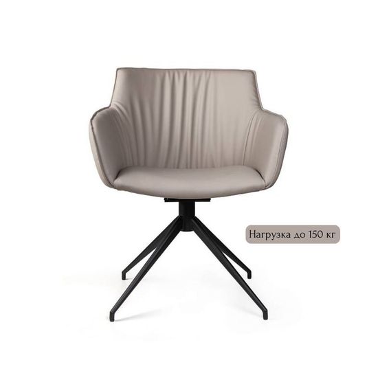 Полукресло крутящееся Sofia, экокожа soft-touch, серый