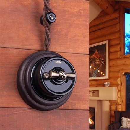 Комплект изоляторов без винта 50 шт. (коричневый) Ретро