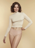 Трусики-слип с завышенной линией талии Belle Cotton (Размер: L) (Цвет: кофейный)