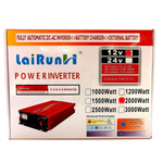 2000W (12V) / Инвертор (12 вольт) напряжения LaiRun 12-220V 2000W (12 вольт) (1.85кг, 29х21.5х10)