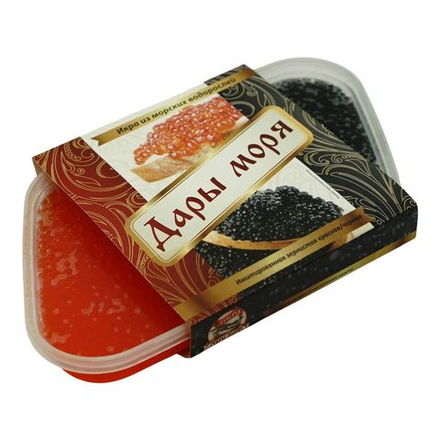 Икра из морск. вод. красная и черная 200 гр. Золотое море