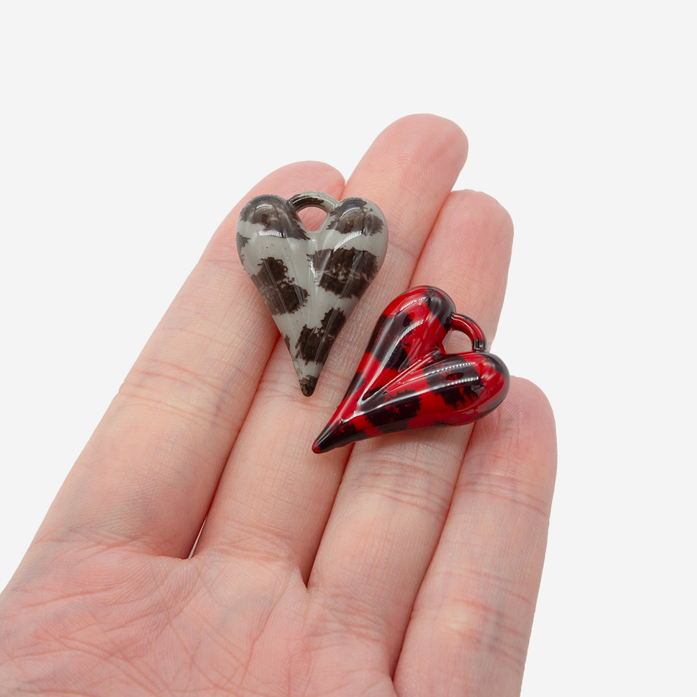 Подвеска "Красный леопард", 27*20мм, акрил