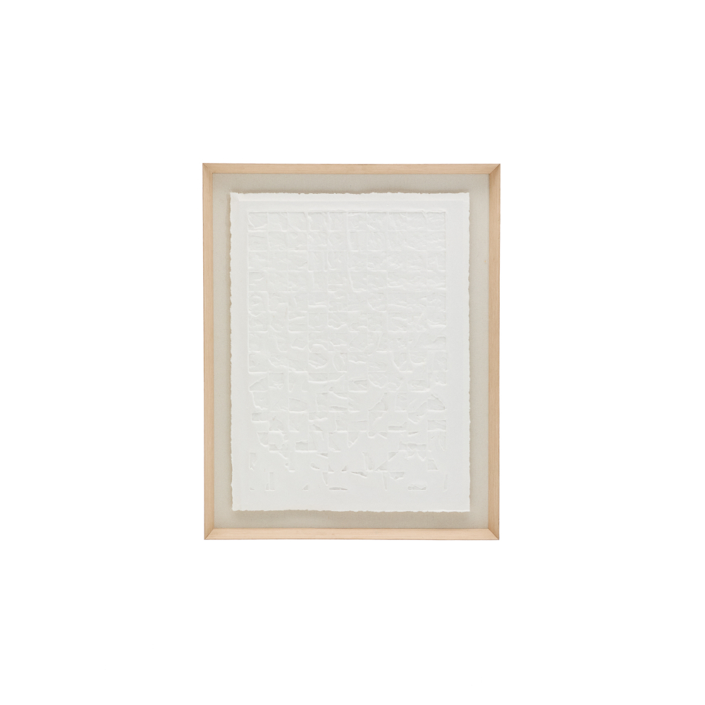 Tuk Картина из папье-маше белая 90 x 70 см