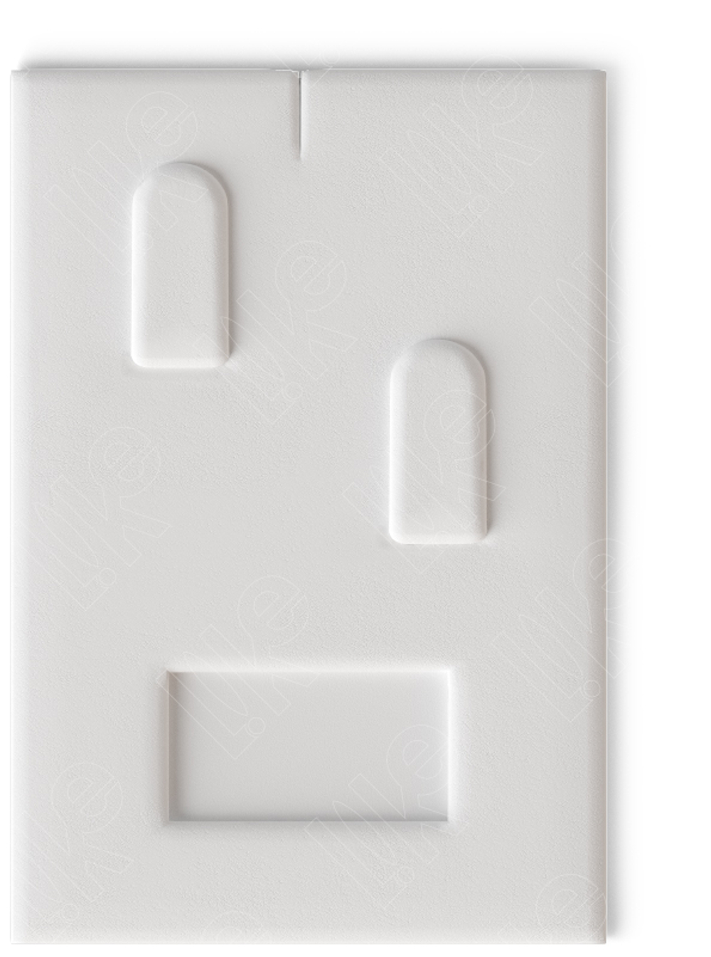 Вкладыш 05/наклонный/для колец/2 вертикальных язычка/окошко для бирки/прорезь для нитки