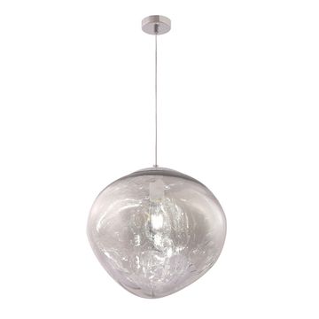 Светильник подвесной 1*E27 MALAGA SP1 D360 CHROME хром/дымчатый Crystal Lux
