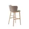 Барный стул Ciselia, коричневый шенилл, каркас из массива ясеня