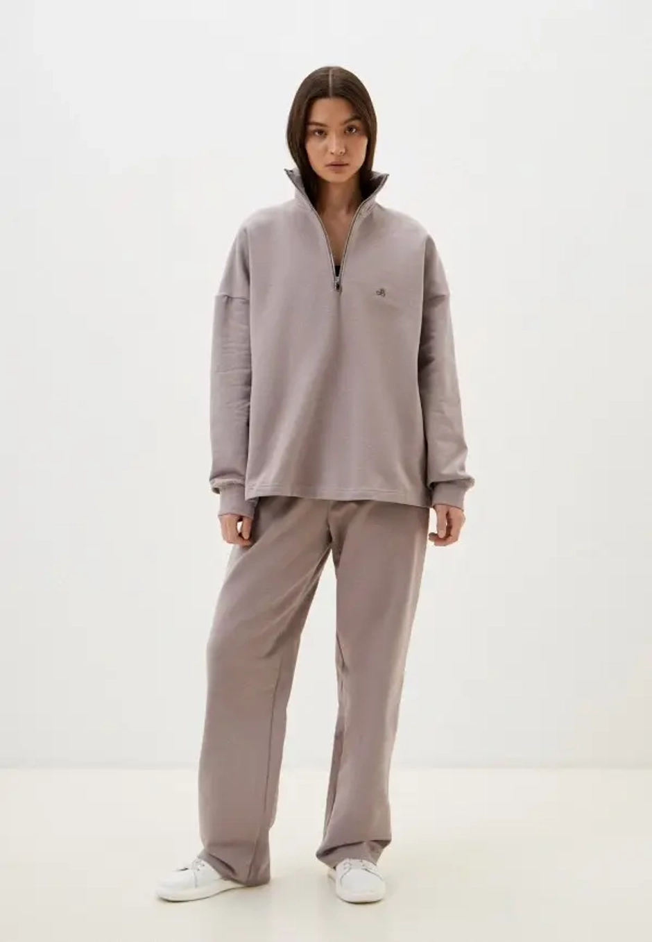 Свободные брюки из футера с начёсом