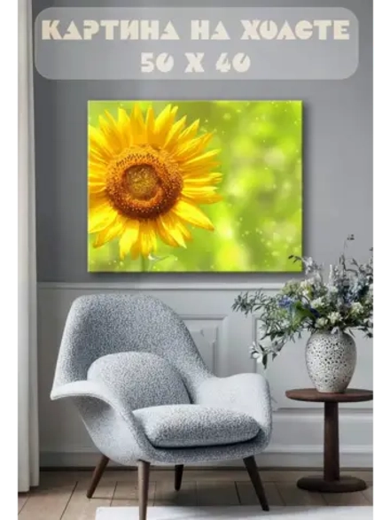 Картина на стену 40 X 50 Подсолнух