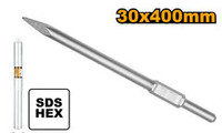 Зубило пикообразное HEX 30x410 мм INGCO DBC0314101