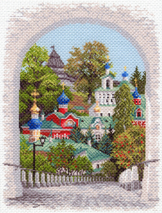 "Псково-Печерская лавра"-1644 канва с рисунком