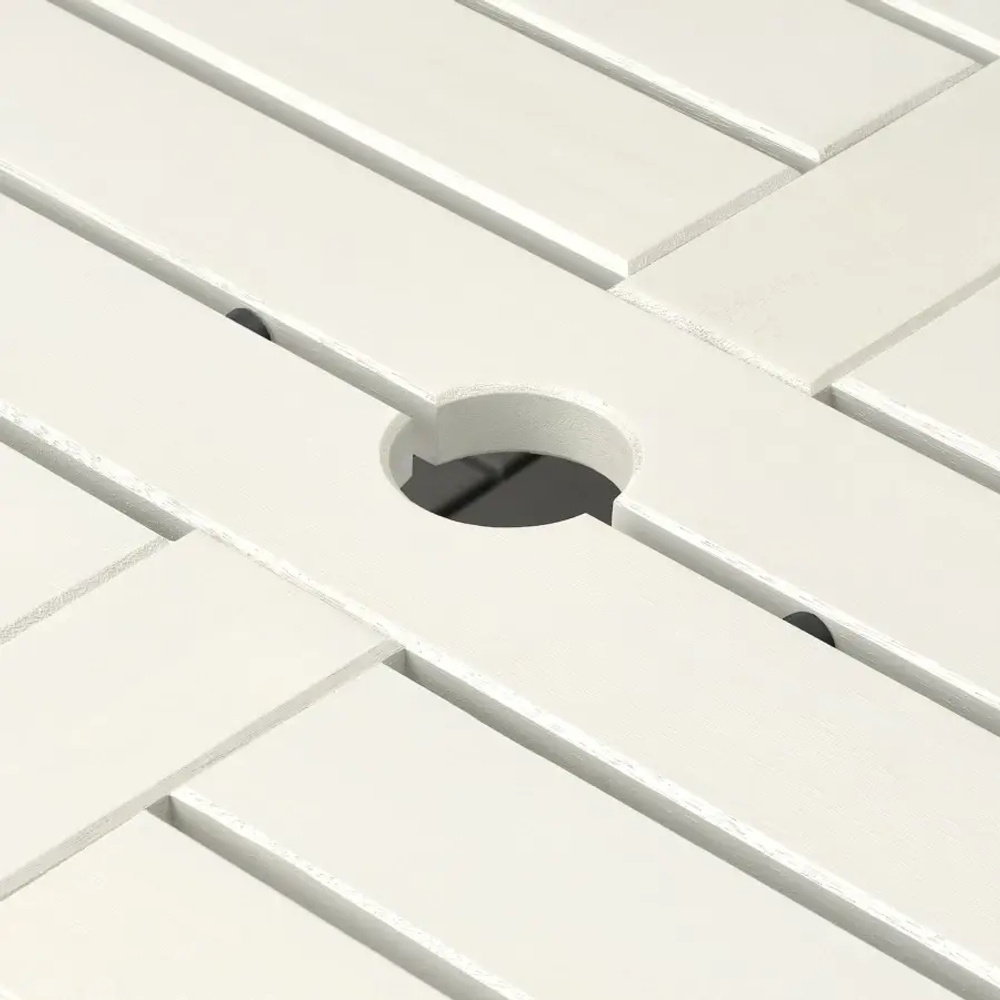 Стол садовый - IKEA BONDHOLMEN/БОНДХОЛЬМЕН ИКЕА, 74х235х90 см, белый