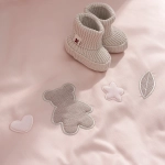 Комплект белья для классической кроватки Teddy Sateen 6 предметов цвет розовый