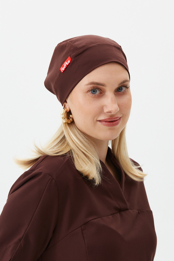 Шапочка медицинская унисекс, шоколад