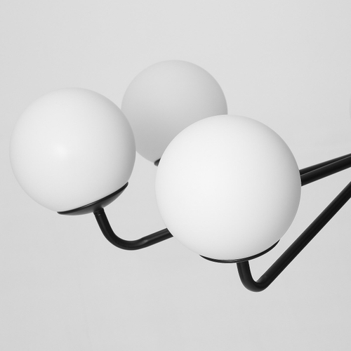 Люстра IKEA GLANSSLINKE (ГЛАНССЛИНКЕ), Черный / Белый, 5 ламп