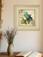 Картина интерьерная на холсте в раме "Птички" 30*30 см