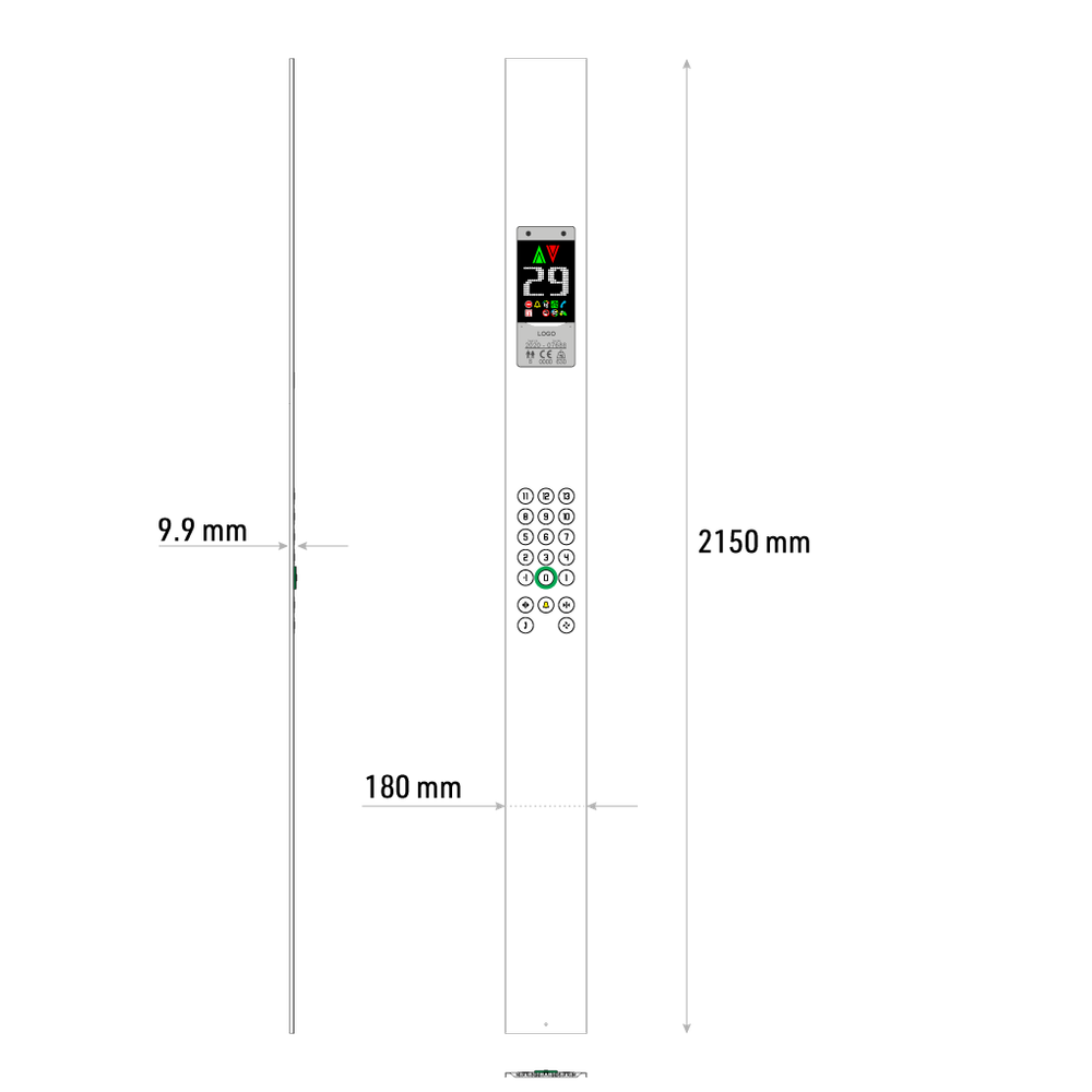 Панель вызова AVOX  MEGA7  9335.M7VD GENEMEK.