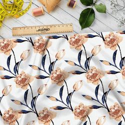 Ткань бязь бутон и флора