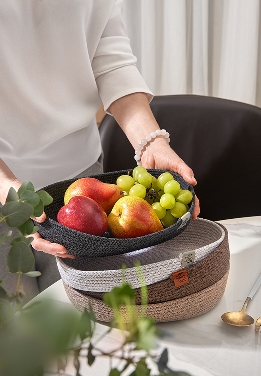 Декоративная корзиночка Luxberry Boho графит