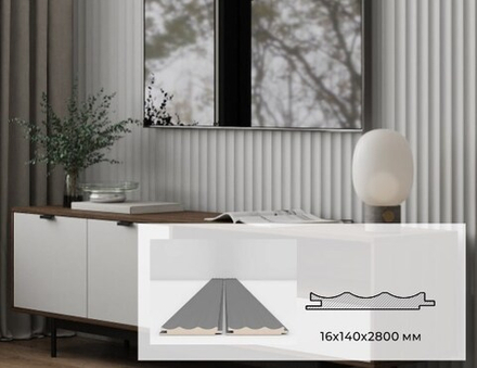 Реечная стеновая панель (планка 1923), Мадера