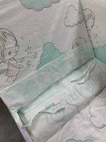 Комплект в кроватку 6-ти предметный "Маленький ангел" (мята)