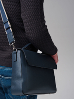 Мужская кожаная сумка Levi DBR 7115 насыщенный синий