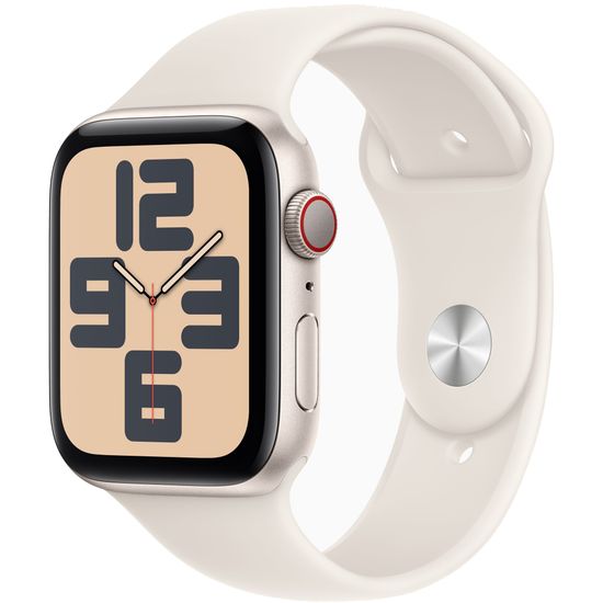 Apple Watch SE 2024 GPS 44mm Starlight Aluminum Case with Starlight Sport Band