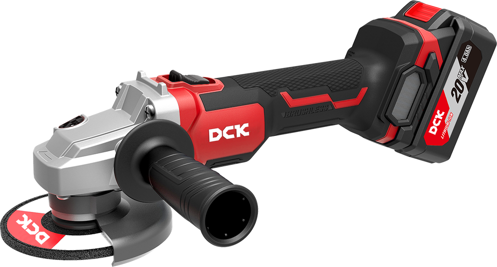 Шлифмашина аккумуляторная угловая бесщеточная DCK KDSM03-125