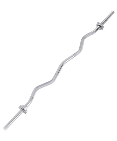 Гриф для штанги BB-101 EZ-образный, d=25 мм, металл, с металлическими замками, хром, 120 см